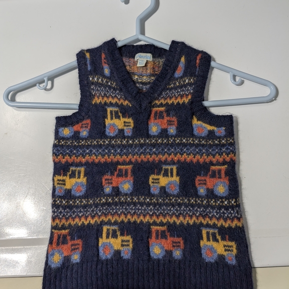 JoJo Maman Bebe Other - JoJo Maman Bebe Navy Sweater Vest with Tractor Pattern